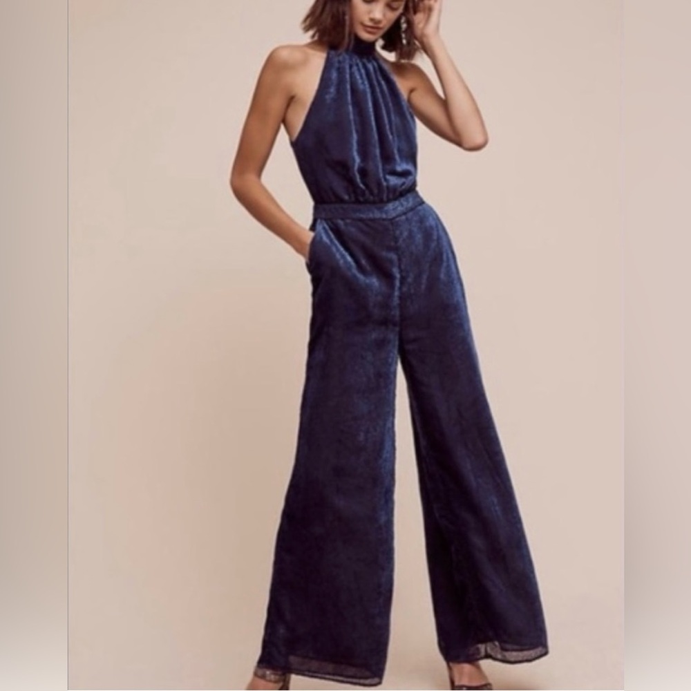 Anthropologie Elvenses Nova velvet jumpsuit